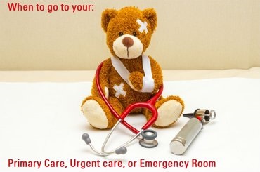 Primary Care, Urgent Care, and Emergency Room.